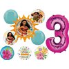 Anagram Moana 3rd Birthday Party Supplies Foil Balloon Bouquet Decorations