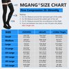 MGANG Medical 20-30 mmHg Compression Stockings for Women & Men, Pair, Closed Toe, Opaque, Thigh Length Hose, Dot Top, Graduated Support for Varicose Veins, Edema, DVT, Swelling, Flight, Black XL