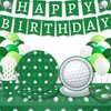 80PCS Golf Party Supplies, Golf Party Disposable Tableware Set Golf Party Plates 9" 7" Paper Plates Napkins Straws 9 Oz Cups for Golf Sports Birthday Party Decoration