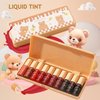 10 Colors Liquid Tint Stain Set, Korean Lip Gloss Moisturizing Natural Mini Liquid Lipstick, Long-Lasting & Non-Stick Cup, Multi-Use Lip and Cheek Tint Stain