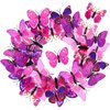 Boao 24 Pieces Butterfly Hair Clips 3D Colorful Barrettes Hair Accessories Halloween for Women Party Favors(Pink)