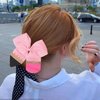 2Pcs Back to School Hair Bow Ties Pink Pencil Hair Ties Big Cute Scrunchies Teen College Elastic Ponytail Holder Cheer Sports Hair Bows for First Day of School Great Holiday Gifts for Students Girls