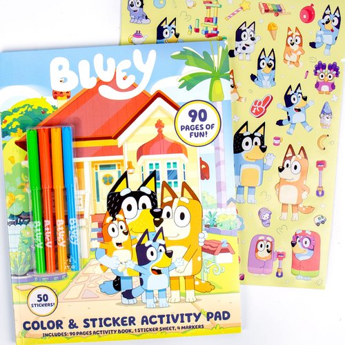 Bluey Coloring &amp; Activity Book Coloring Book Activity for Kids Ages 3 &amp; Up – Includes Stickers fo...