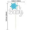 Gyufise 1 Pack Winter Snowflake Oh Baby Birthday Cake Topper Winter Baby Shower Cake Decoration for Wonderland Gender Reveal Baby Boy Girl Party Supply Decoration …