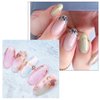 SILPECWEE 14 Sheets Gold Nail Stickers French Line Metallic Curve Strip Nail Decals Self Adhesive Nail Art Stickers Nail Design Stickers 3D Nail Decoration for Women Kids