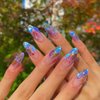 100pcs Aurora Nail Art Rhinestone 3D Multi Shape Mix Crystal Nail Gems Irregular Star Heart Flower Butterfly Design Iridescent Nail Rhinestone Diamonds for Nails DIY Art Crafts Jewelry Decoration