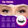 Magnetic Eyelashes | Premium Faux Mink Magnetic Lashes | Comfortable and Easy to use | Universal size |Reusable up to 50 times | Vegan and Cruelty free | Natural Look, 1 Pair (Too Festive)