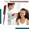 Geiserailie 3 Pcs Slick Back Hair Styling Set: Edge Control Brush, Teasing Comb for Women, Kids' Black Hair (Brown)