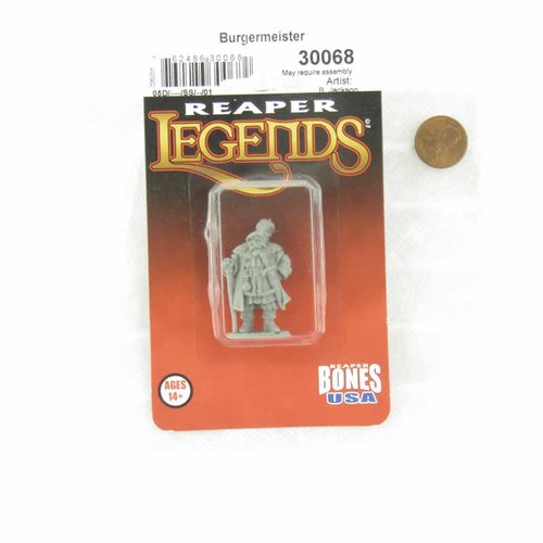 Reaper Miniatures Burgermeister Miniature Figure 25mm Heroic Scale Reaper Bones USA