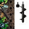 K-Brands Auger Drill Bit for Planting – 1.6 x 9 Inch & 3 x 9 Inch Set - Garden Spiral Hole Drill and Bulb Planter Tool - Bedding Plants, Umbrella Holes - 3/8 Inch Hex Drive Drill
