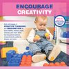 UNiPLAY Plump Soft Building Blocks - 12-Piece Jumbo Stacking Multicolor Set for Early Cognitive Development and Creative Play - Ages 3 Months+