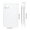 2PCS Acrylic Cosmetic Palette with 2PCS Spatula Tool,Makeup Palette Mixing Tray Apply for Foundation Eye Shadow Lipsticks Nail Art Professional Pigment Blending