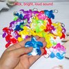 30 Packs Rainbow Bulk Turtle Mini Pop Fidget Keychain Bubble Toy for Boy Girl Kids Summer Party Favors Gift, Stress Relief Students Classroom Prize