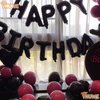 16 Inch Happy Birthday Balloon, Black Happy Birthday Balloons Banner Aluminum Foil Letters Balloons for Birthday Party Decorations Supplies