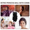 FOMIYES Hair Comb Curly Ponytail Victorian Wig Ringlet Wig Human Hair Wigs Ponytail Curly Wig Ponytail Hairpiece Long Curly Wig Human Wigs Wig with Bow Polyester clothing vintage Miss