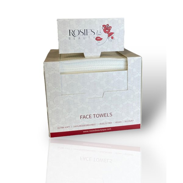 Rosie's beauty face towels, disposable makeup remover dry wipes 50 ct