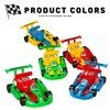 PROLOSO Pull Back Go Kart Friction Powered Racing Cars Kids Birthday Party Favors Goodie Bag Fillers Class Prizes Little Wind Up Vehicle Toys in Bulk 12PCS