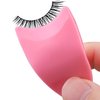 Miuffue Eyelash Applicator Tool 35mm Width Lash Applicator Clip, 1PCS Eyelash Tweezers for False Lashes, Pink
