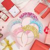 Kunyeah 5Pcs Happy Birthday Girl Headband Glitter Birthday Crown Birthday Tiara Set Birthday Hair Hoop Birthday Party Supplies Hair Accessories for Girl Women