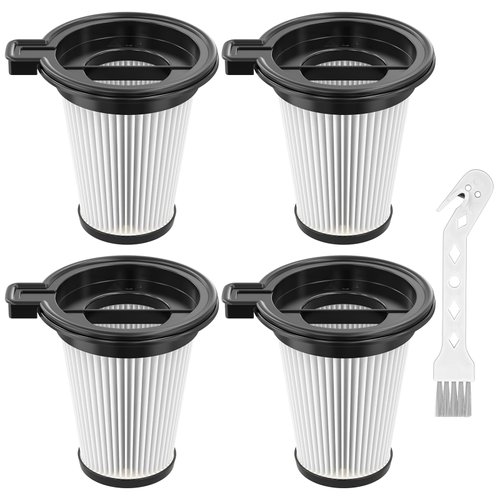 4 Pack Replacement Filters Compatiable with Wyze Cordless Vacuum Cleaner, Removable and Washable HEPA Filter Accessories Part Set with 1 Cleaning Brush for Wyze Handheld Cordless Vacuum Cleaner