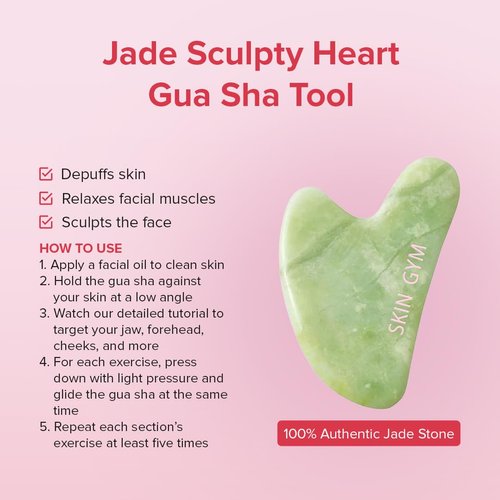 SKIN GYM Sculpty Heart Gua Sha Face Massager for Under Eye Bags, Puffy Eyes and Fine Lines Anti-Aging Face Lift Skin Care Beauty Tool
