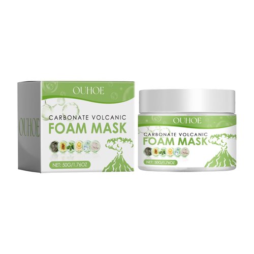 Grospe Volcanic Mud Bubble Mask,Deep Cleansing Bubble Mud Clay Foam Mask for Blackhead Removal Pore Cleansing and Skin Rejuvenation,1Piece