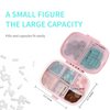 4 Pack Pill Organizer, Daily Pill Case with Lable, 8 Compartment Travel Pill Box for Pocket Purse, Medicine Case, Waterproof Portable Pill Supplement Case,Pill Container to Hold Vitamin, Cod Liver Oil