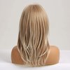 BERON Blonde Women Wigs Long Wig with Bangs 18 Inches Ombre Synthetic Layered Wigs for Daily Used Wigs Wig Cap Included