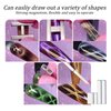 QIMYAR 4 Pieces Nail Magnet Cat Eye Tool Mini Magnet Stick for Nail Art Polish Cat Eye Gel Polish Magnet Nail Art Tool 3D Magnetic DIY Home Salon