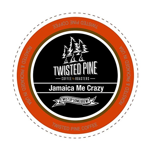 Twisted Pine Coffee Jamaica Me Crazy, Flavored Coffee, Single-Serve Cups for Keurig K-Cup Brewers, 12 Count