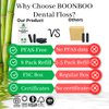 BOONBOO Dental Floss Refill, Bamboo Charcoal Woven Thread, 8 Pieces, Unflavored