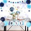 First Trip Around The Sun Birthday Decorations Space Theme 1st Birthday Banner Outer Space Birthday High Chair First Birthday Decorations for Boy Space Party Decorations(Space)