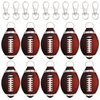 allydrew 10 Pack Chapstick Holder Keychain, Keyring for Lip Balm Lip Gloss Lipstick with 10 Pieces Metal Keyring Clasps, Football