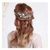 Yokawe Bridal Wedding Hair Comb Silver Crystal Bride Side Combs Flower and Leaf Hair Accessories for Women and Girls