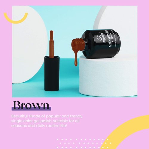 beetles Brown Gel Polish, 1Pcs 15ml Maroon Red Gel Nail Polish Dark Red Gel Polish Deep Burgundy Nail Polish, Manicure Salon DIY UV Lamp Soak Off at Home