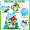 24 Pcs Farm Animal Party Favor Bags 5 x 7 Inch Small Farm Animal Drawstring Bags Farm Birthday Gift Bag Farm Animal Candy Treat Bags Barnyard Gift Bags for Farm Baby Shower Birthday Party Supplies