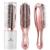 FERNIDA Detangling Brush for Straight Natural Wet or Dry Hair - Detangler Hair Brush for Adult Kids, 8-Row Soft Bristles Sensitive Scalp Brush Rose Gold