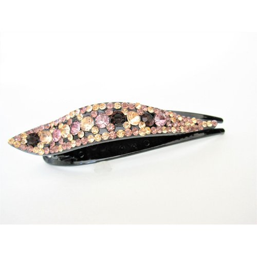 Lavender purple pink crystal acrylic alligator hair claw clip clamp