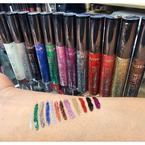 12 Color Liquid Glitter Eyeliner Set, Glitter Liquid Liners, Rainbow Glitter Eyeliner, delineador de ojos con glitter, Colorful Glitter EyelinerSet of Liquid Glitter Eyeliners