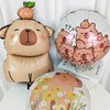 3PCS capybara Animal balloons Capybara Aluminum Foil Balloon capybara inflatable Round Balloons for capybara birthday party Animal Theme Party Backdrop Party Supplies decorations