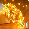 Ariceleo 1 Pack 32. 8 ft. USB Powered Fairy Lights with Remote & Timer, 100 LED USB Twinkle String Lights - Silver Wire, 8 Modes, Waterproof, Warm White Starry Lights for Party, Wedding, Christmas