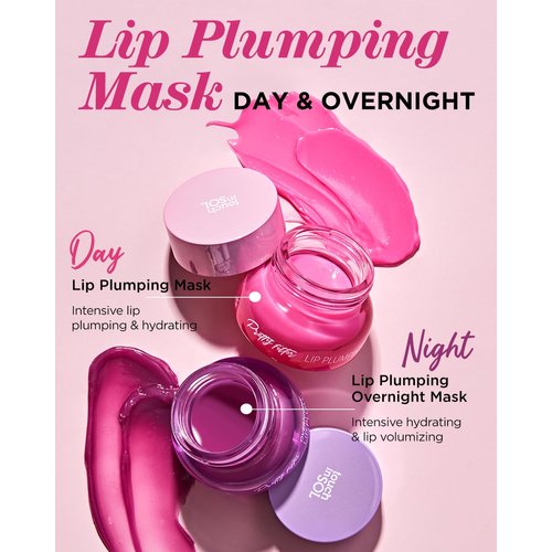 Touch in Sol Pretty Filter Overnight Lip Plumping Mask - Korean Lip Treatment Mask for Dry and Cracked Lips - Lip Volumizing and Intensive Nourishing with Shea Butter - Fig and Vanilla Scent