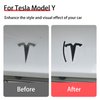 Powlamks 3D Metal Emblem Sticker for Model Y, 2Pcs - Front Hood Badge Decal & Rear Trunk Logo (Matt Black