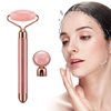 2-IN-1 Electric Jade Roller Massager Facial Roller & Face Massager, Rose Quartz