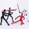 MEIEST 4 PCS T13 Action Figure,Multi-Jointed Movable Robot 3D Printed Mannequin Dummy 13,Multiple Accessories, Desk Decoration, Creative Gifts