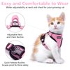 Dooradar Cat Harness and Leash Set, Escape Proof Safe Adjustable Kitten Vest Harnesses for Walking, Easy Control Soft Breathable Mesh Jacket with Reflective Strips for Cats, Pink, XS