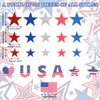 AnyDesign 500Pcs Patriotic Foam Stickers 4th of July Glitter Star American Flag Foam Decals for Kid's Arts Craft Greeting Cards Independence Day Memorial Day Party Decorations, Red Blue White