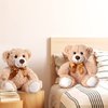 Civaner 4 Pack 14 Inches Valentine's Day Bear Plush Stuffed Animals Cute Soft Bears Gifts Bulk for Girls Boys Girlfriend(Light Brown)