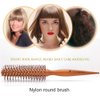 Round Brush Hair Curler,Mini Plastic Nylon Hair Brush, Light And Convenient,Volume,Styling,& Curly,Wavy,Thick,Thin Hair on Men & Women