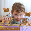 Forest & Twelfth Jungle Animal Toys Small – Transforming Action Figure – Changes from a Detailed Animal Toy to a Unique Robot Toy in Seconds – Great Gift for Both Girls and Boys (4" Lion)